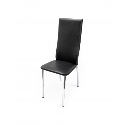 Стул ВВР Версаль черный/хром, экокожа